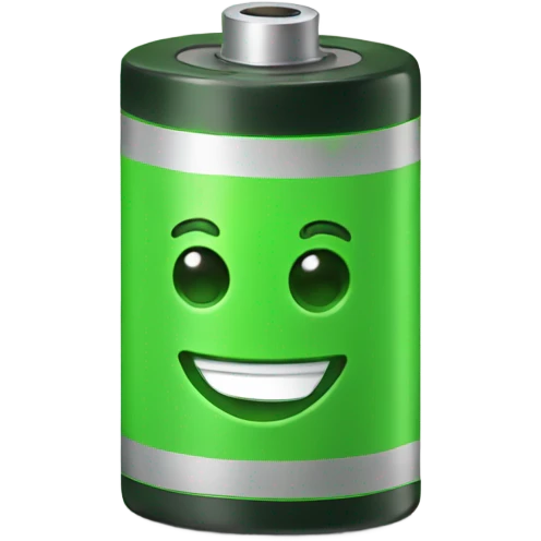 Little bit Smiling Green battery  emoji