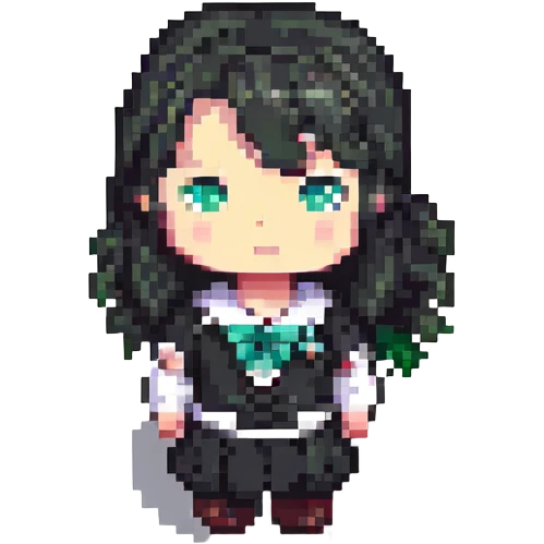 chiikawa character, pixel art style, simple background emoji