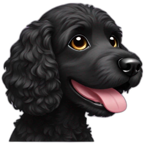 black-spoodle-tongue-out emoji