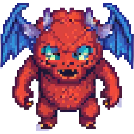 demon, pixel art style emoji