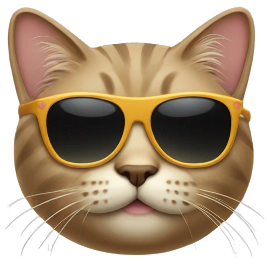 Cat with sunglasses emoji