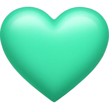 Seafoam green heart emoji