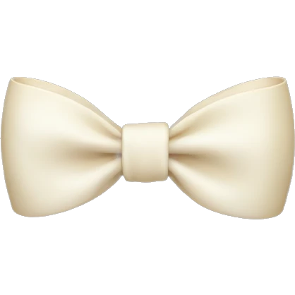 cream white bow emoji
