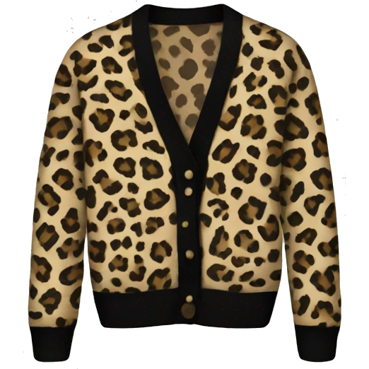 leopard print cardigan emoji