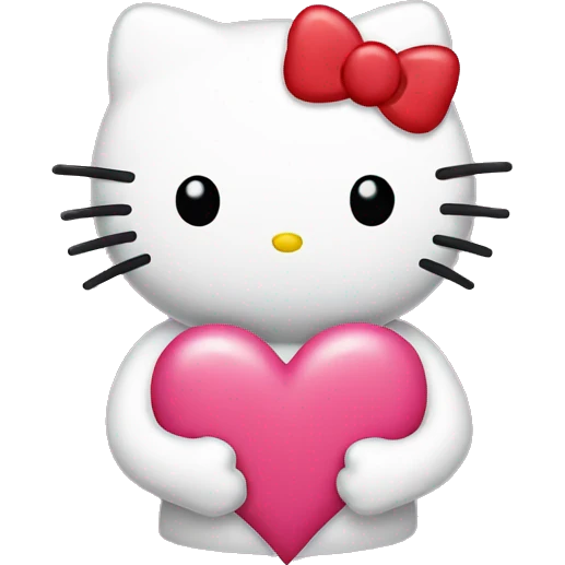 hello kitty heart emoji