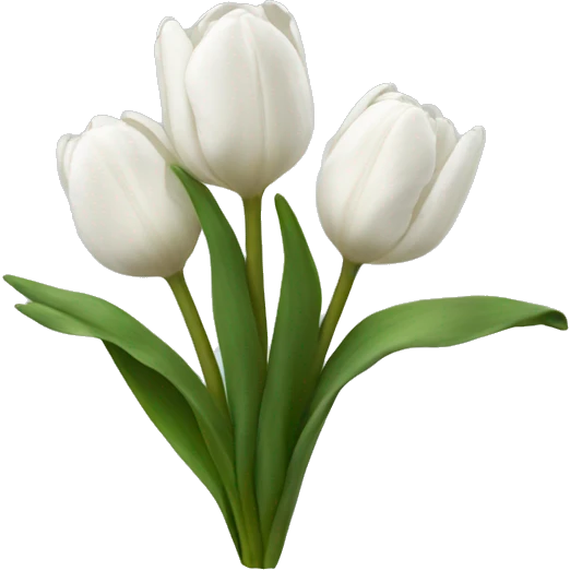 white tulips emoji