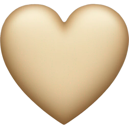 Beige heart  emoji