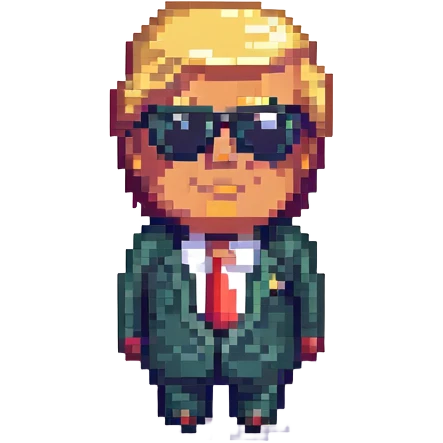 Donald Trump wearing sunglasses emoji