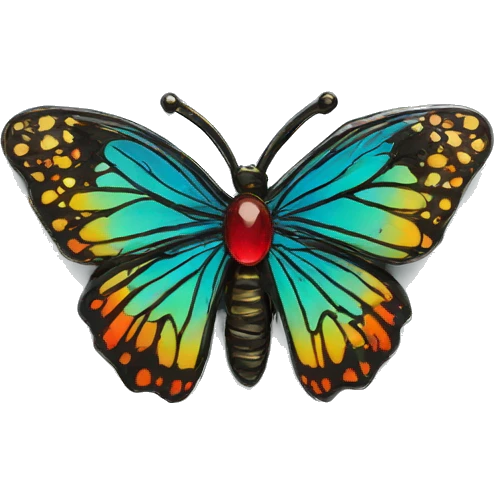 butterfly brooch emoji