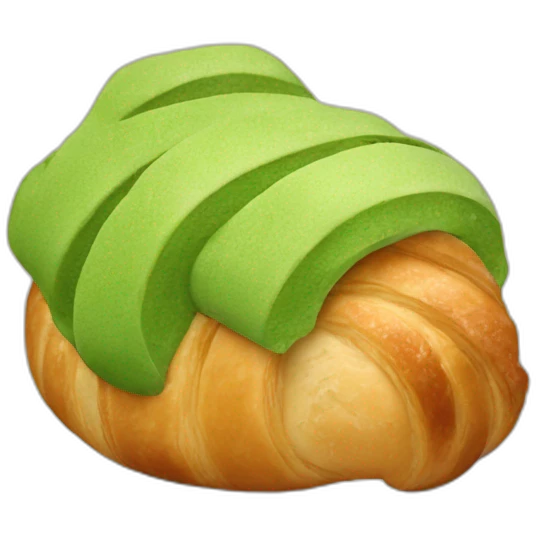 matcha croissant emoji