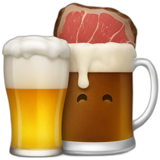 Beer and beef emoji