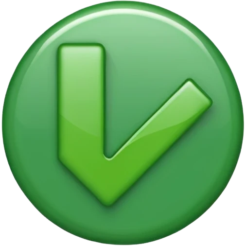 checkmark with the word "confirmed" emoji