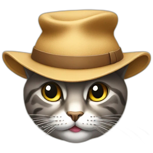 Cat wearing a hat emoji