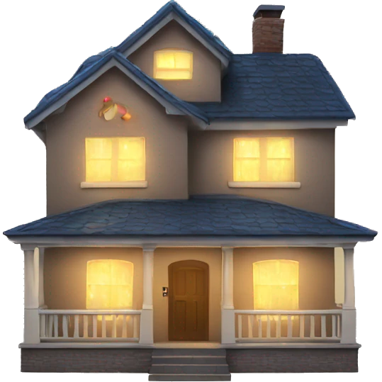House with lights emoji