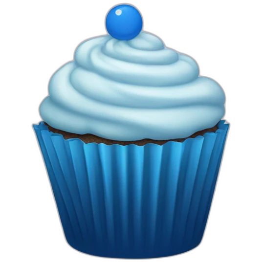 blue cupcake emoji