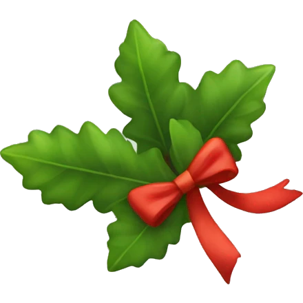 Mistletoe with a bow emoji