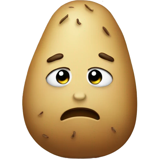 Sad potato emoji