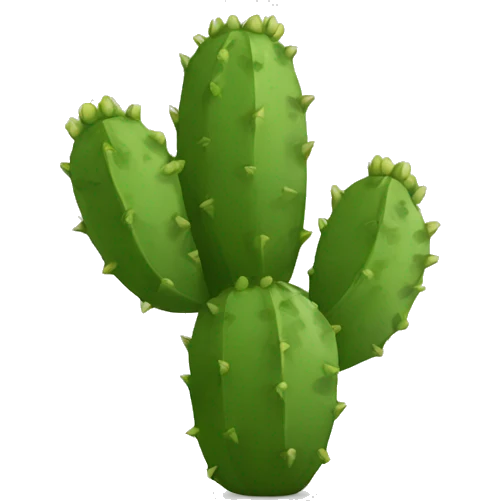 round Nopal without pot emoji