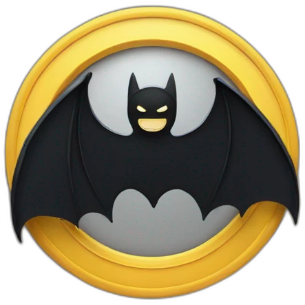 bat signal with a flex emoji instead of a bat emoji