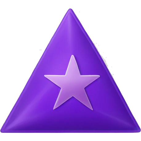 purple coin with a purple tetrahedral star inside emoji