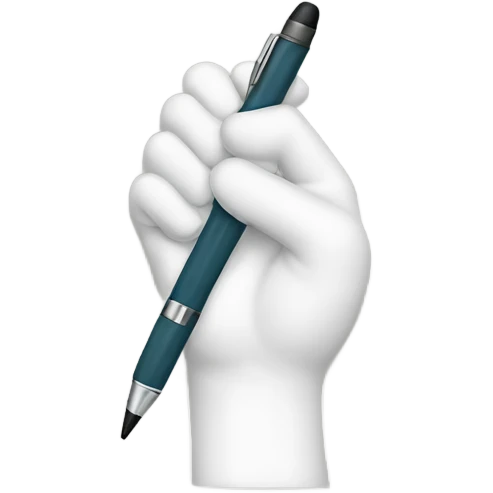 right hands with pens emoji