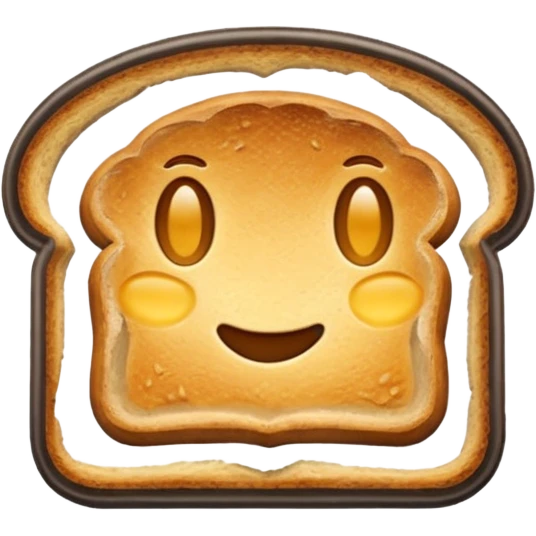 toasted bread on malted butter no face emoji