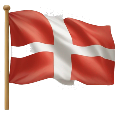 danish flag but with yellow cross emoji