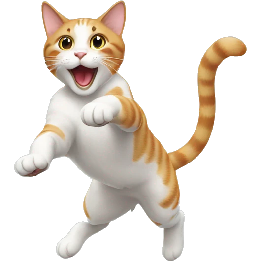 Cat jumping emoji