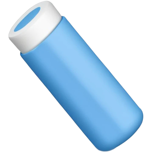 A single rounded white eraser with blue wrap emoji