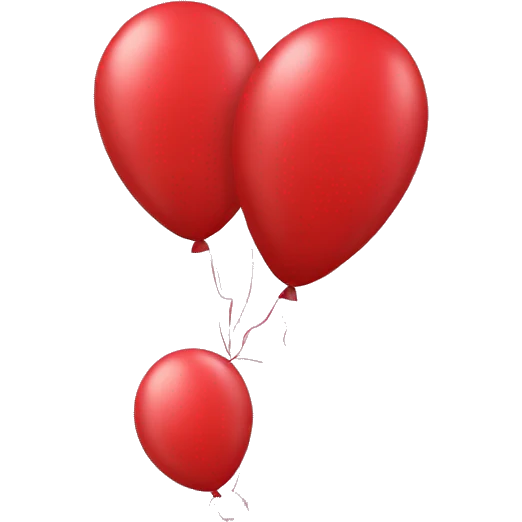 Red balloons  emoji