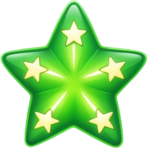 estrelas verdes emoji