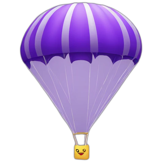 purple airdrop parachute emoji