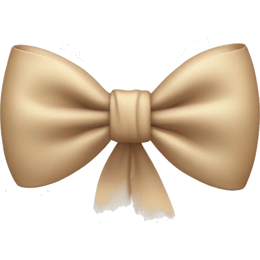 Beige bow emoji
