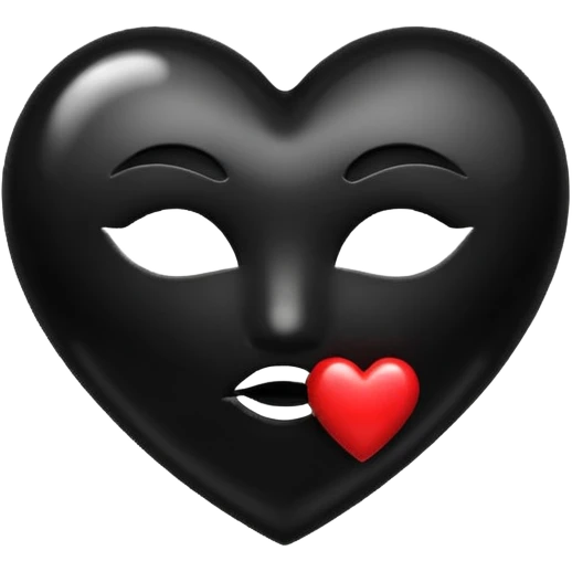 Kiss heart black emoji