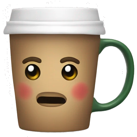 A Christmas coffee mug emoji