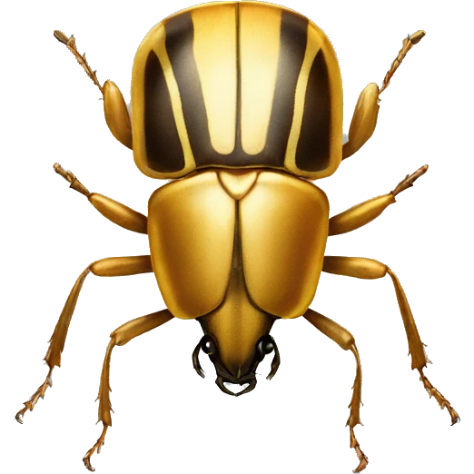 Golden beetle bug emoji