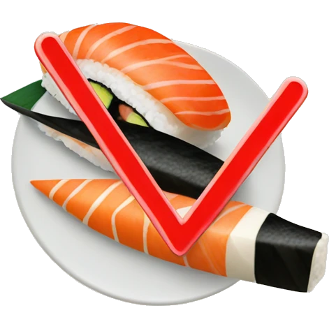 Stop sign with sushi  emoji