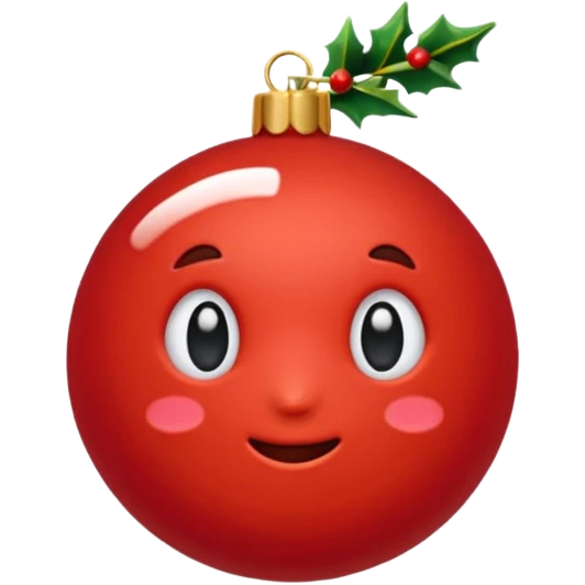 Fiocco di Natale morbido rosso emoji