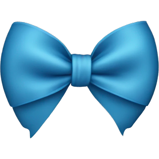 Blue bow emoji