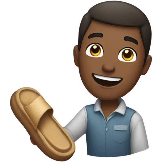 Smile with a slipper emoji