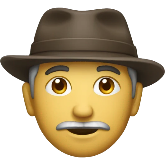 un homme avec une calvisi emoji