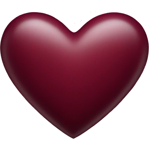 burgundy heart emoji