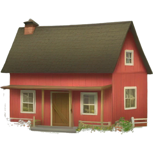 small farm house emoji