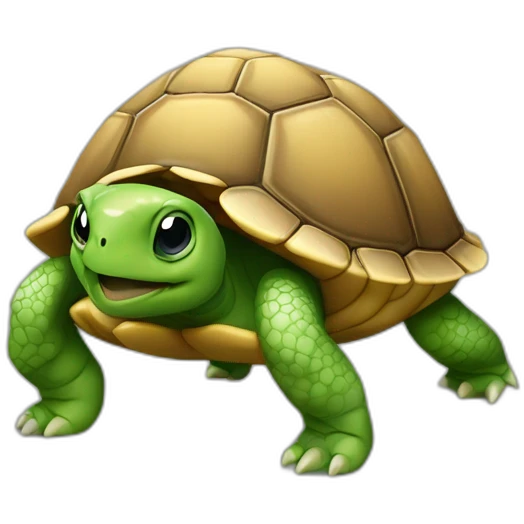 une tortue avec des jambes d'humain emoji