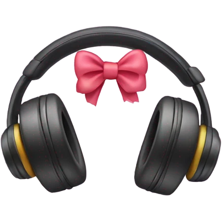 Headphones with bows emoji