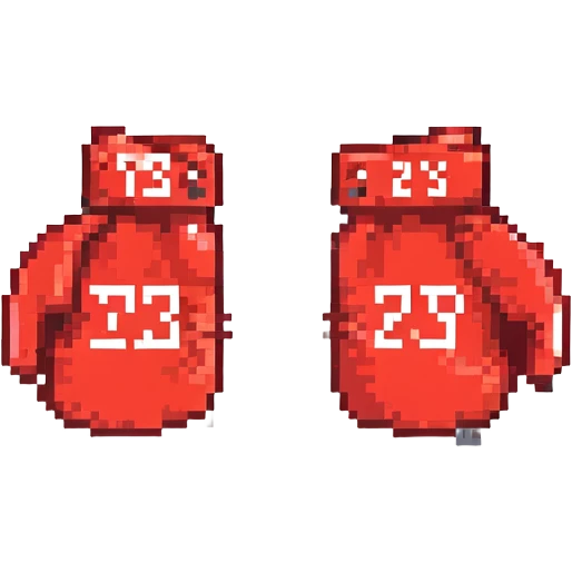 красные боксерские перчатки с надписью "23", no background emoji