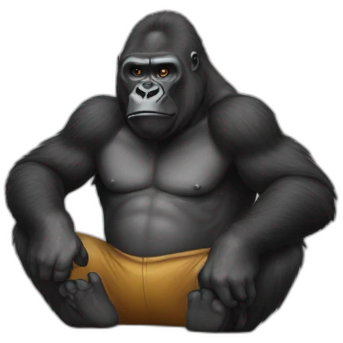 gorilla throwing up his poop emoji