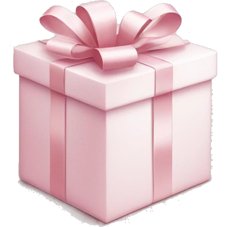 Light pink Christmas gifts under a white Christmas tree  emoji