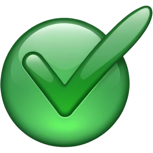 A tick sign with the background as blue emoji