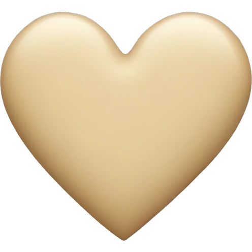 Beige heart emoji